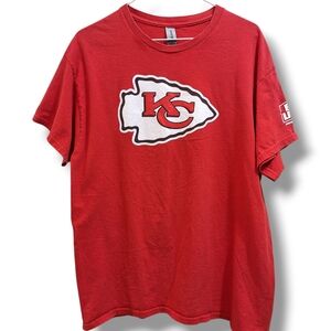 Kansas City Chiefs Shirt Size L Bud Light Arrowhead KC Football Kingdom NFL Red